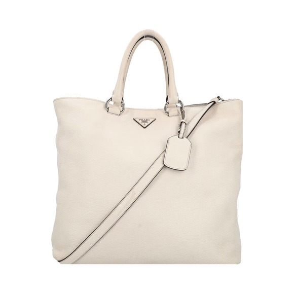 Prada Handbags - PRADA Leather Tote White